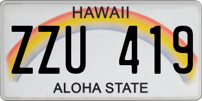 HI license plate ZZU419