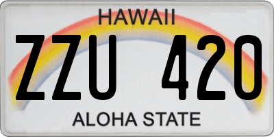 HI license plate ZZU420