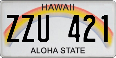 HI license plate ZZU421