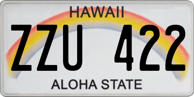 HI license plate ZZU422