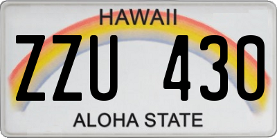 HI license plate ZZU430