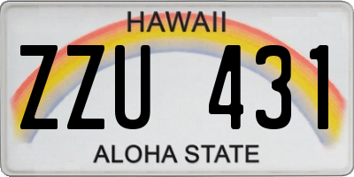 HI license plate ZZU431