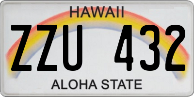 HI license plate ZZU432