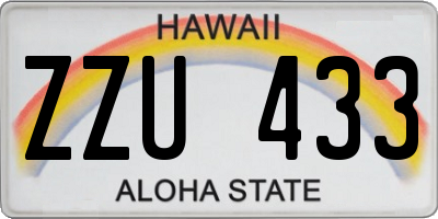 HI license plate ZZU433