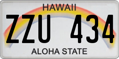 HI license plate ZZU434