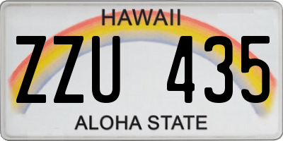 HI license plate ZZU435