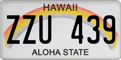 HI license plate ZZU439