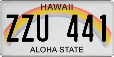 HI license plate ZZU441