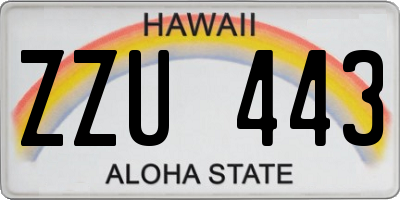 HI license plate ZZU443