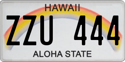 HI license plate ZZU444