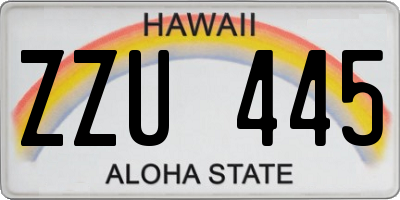 HI license plate ZZU445