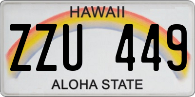 HI license plate ZZU449