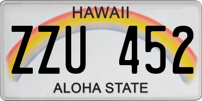 HI license plate ZZU452