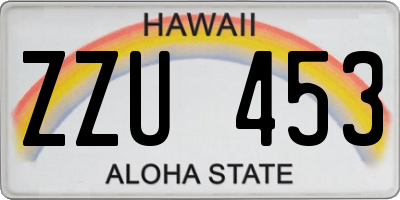 HI license plate ZZU453