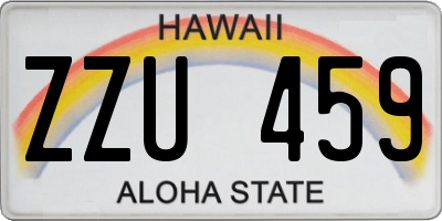 HI license plate ZZU459