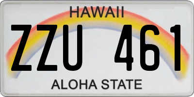 HI license plate ZZU461