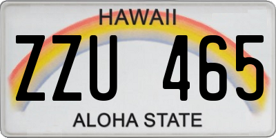 HI license plate ZZU465