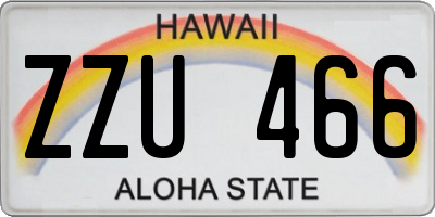 HI license plate ZZU466