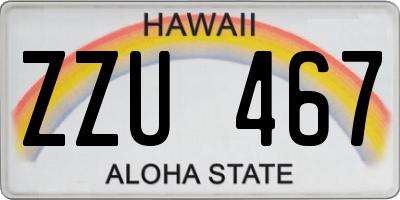 HI license plate ZZU467