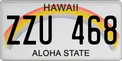 HI license plate ZZU468