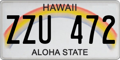 HI license plate ZZU472