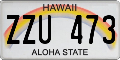 HI license plate ZZU473