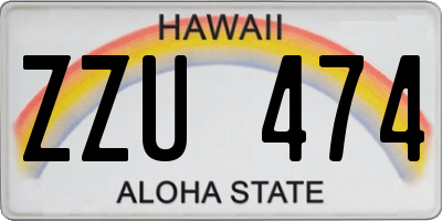 HI license plate ZZU474