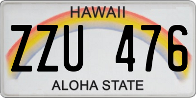 HI license plate ZZU476