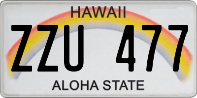 HI license plate ZZU477