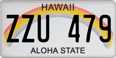 HI license plate ZZU479