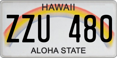 HI license plate ZZU480