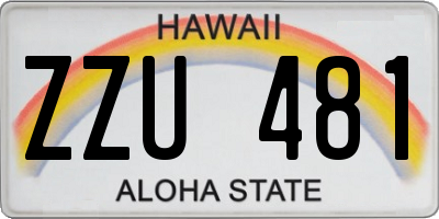 HI license plate ZZU481