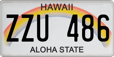 HI license plate ZZU486