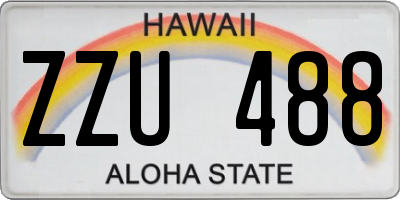 HI license plate ZZU488