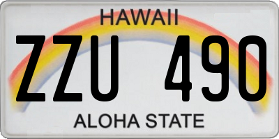 HI license plate ZZU490