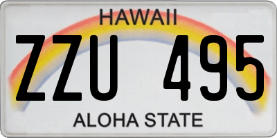 HI license plate ZZU495