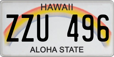 HI license plate ZZU496