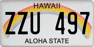 HI license plate ZZU497