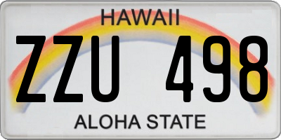 HI license plate ZZU498