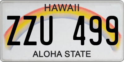 HI license plate ZZU499