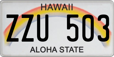 HI license plate ZZU503