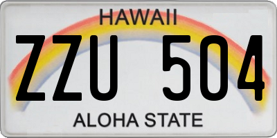 HI license plate ZZU504