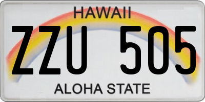 HI license plate ZZU505