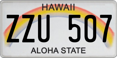 HI license plate ZZU507