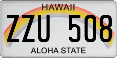 HI license plate ZZU508