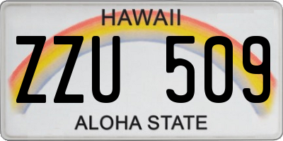 HI license plate ZZU509