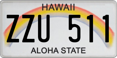 HI license plate ZZU511