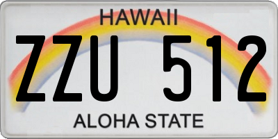 HI license plate ZZU512