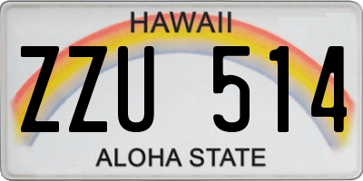 HI license plate ZZU514