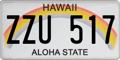 HI license plate ZZU517